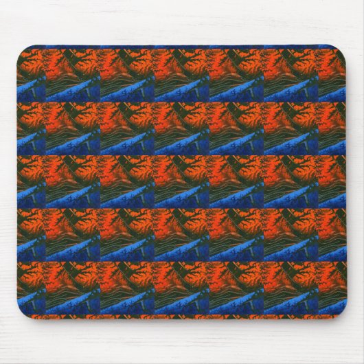 Tapis De Souris "Incendie de marais #6" Conception abstraite Mouse (Devant)