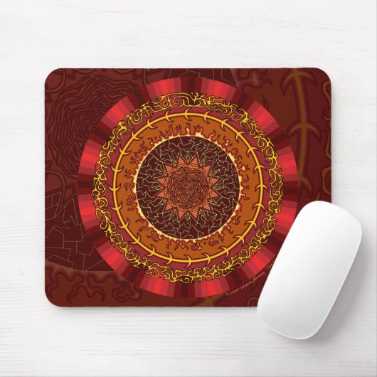 Tapis De Souris Incendie Mandala Mousepad (Avec souris)