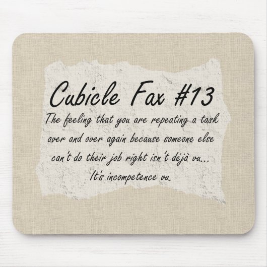 Tapis De Souris Incompétence de collègue (Devant)