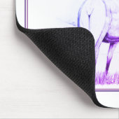 Tapis De Souris Indécision avec bordure (dessin de wapitis/violet) (Coin)