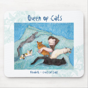 Tapis de souris indépendant de chat de turquoise