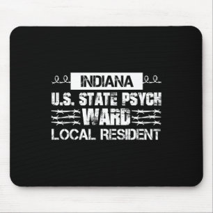 Tapis De Souris Indiana États-Unis Détenu Psych Ward County State