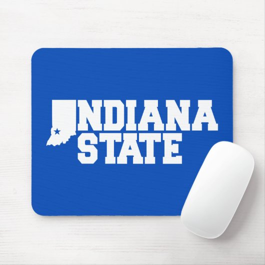 Tapis De Souris Indiana State Logo (Avec souris)