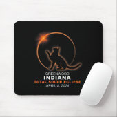 Tapis De Souris Indiana Total Solar Eclipse 2024 1 (Avec souris)