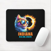Tapis De Souris Indiana Total Solar Eclipse 2024 Cat Solar Eclipse (Avec souris)