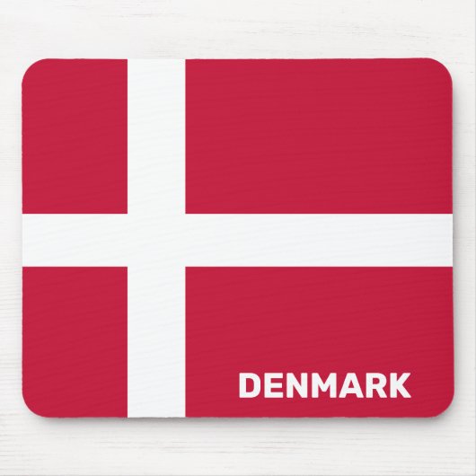 Tapis De Souris Indicateur Danemark du texte personnalisé (Devant)