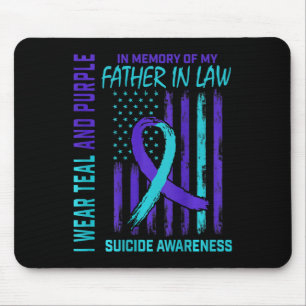 Tapis De Souris Indicateur turquoise De Sensibilisation Au Suicide