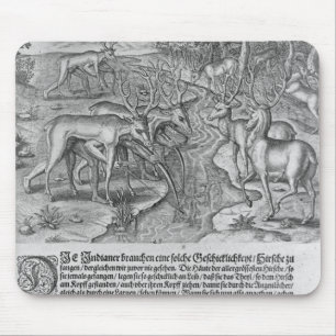 Tapis De Souris Indiens de la Floride chassant des cerfs communs