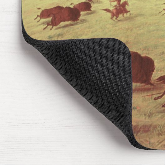 Tapis De Souris Indiens de Sioux chassant le buffle, 1835 (huile (Coin)