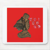 Tapis De Souris Indonesi Shadow Puppet Hohoho Design sur toile rou (Devant)