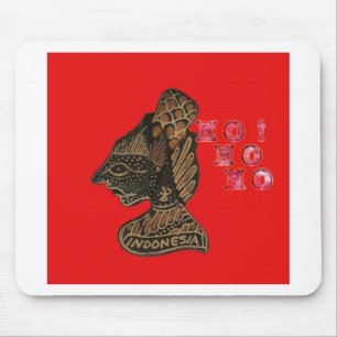 Tapis De Souris Indonesi Shadow Puppet Hohoho Design sur toile rou