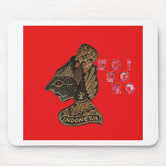 Tapis De Souris Indonesi Shadow Puppet Hohoho Design sur toile rou (Devant)