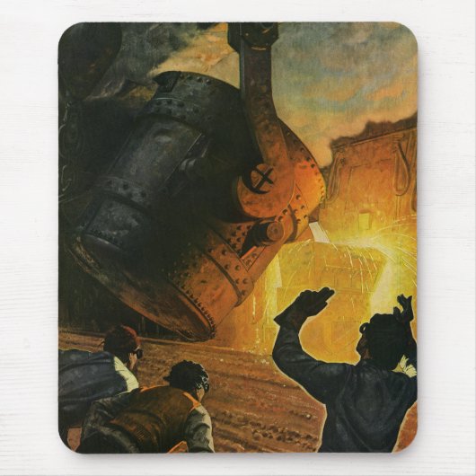 Tapis De Souris Industrie vintage, Fabrication d'acier (Devant)