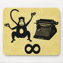 Tapis De Souris Infinité de la machine à écrire à singe