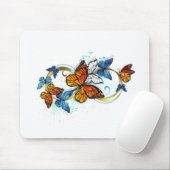 Tapis De Souris Infinité de papillons monarques (Avec souris)