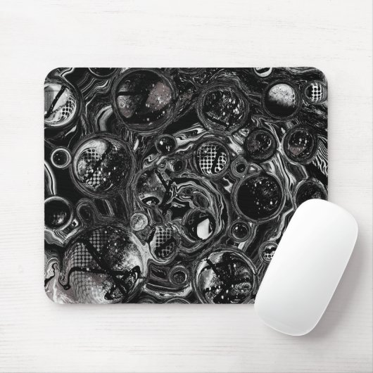 Tapis De Souris Infinité noire et blanche (Avec souris)