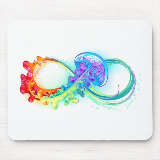 Tapis De Souris Infinity avec Rainbow Jellyfish (Devant)