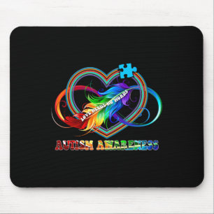 Tapis De Souris Infinity Heart Love Sensibilisation sur l'autisme