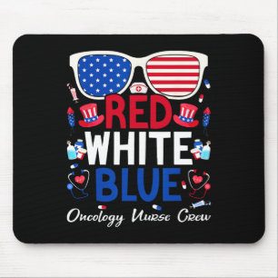 Tapis De Souris Infirmière 4 juillet Rouge Blanc Bleu Infirmière e