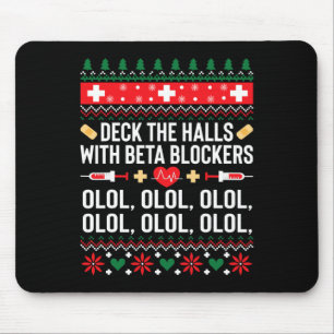 Tapis De Souris Infirmière amusante Noël Vilain Noël Vilain Noël C