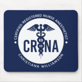 Tapis De Souris Infirmière anesthésiste certifiée CRNA personnalis (Devant)