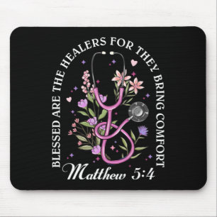 Tapis De Souris Infirmière Bible Verse Béni Sont Les Guérisseurs