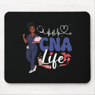 Tapis De Souris Infirmière Cna Mois de l'histoire des Noirs Afro-A