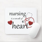 Tapis De Souris Infirmière de coeur (Avec souris)