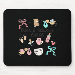 Tapis De Souris Infirmière de la main-d'oeuvre et de la prestation