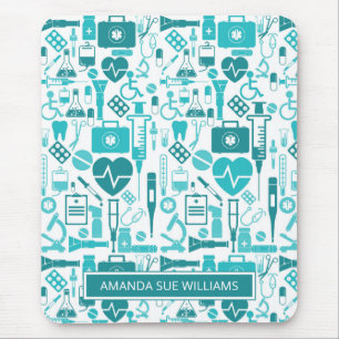 Tapis De Souris Infirmière / Étudiant Médicale - Ajouter Votre Nom