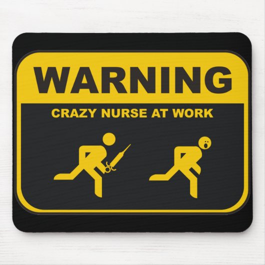 Tapis De Souris Infirmière folle Mousepad (Devant)