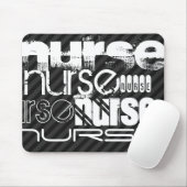 Tapis De Souris Infirmière; Gris Noir & Noir (Avec souris)