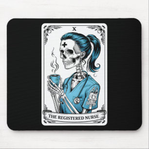 Tapis De Souris Infirmière inscrite Carte Tarot Skeleton Infirmièr
