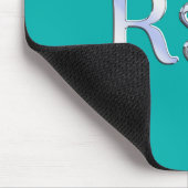 Tapis De Souris Infirmière inscrite RN Stylish Caduceus sur Turquo (Coin)