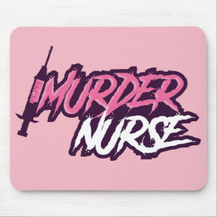 Tapis De Souris Infirmière Mousepad - rose de meurtre