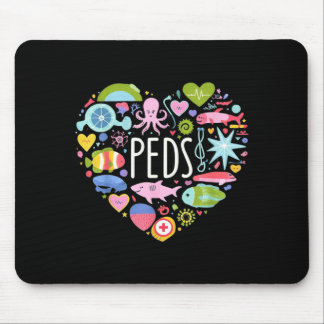 Tapis De Souris Infirmière pédiatrique colorée océan mignon vie ma