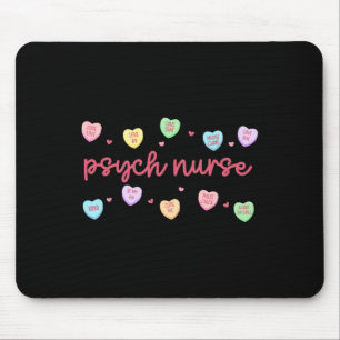 Tapis De Souris Infirmière psy en bonbons pour le cœur Psychiatrie