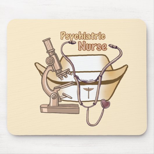 Tapis De Souris Infirmière psychiatrique cool (Devant)