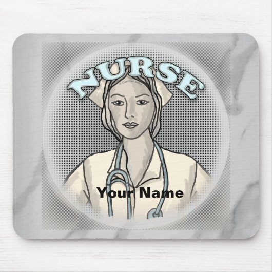 Tapis De Souris Infirmière rétro (Devant)