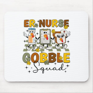 Tapis De Souris Infirmière rétro Urgences Gobble Squad Thanksgivin