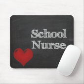 Tapis De Souris infirmière scolaire chalkboard mousepad (Avec souris)