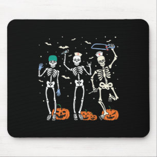 Tapis De Souris Infirmière Skeleton Halloween Santé 1