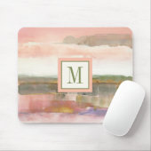 Tapis De Souris Influence du monogramme | de culture d'or de ligne (Avec souris)