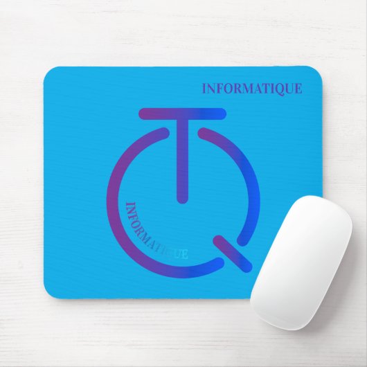 Tapis De Souris informatique tech logo (Avec souris)