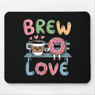 Tapis De Souris Infusez Amour Buvez Donut de Café Réconfortant Val