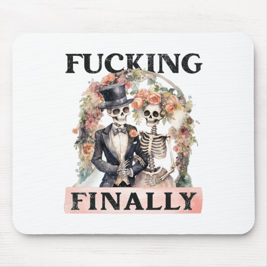 Tapis De Souris Ing Finalement Bridesmaid Skeleton Bride Groom Hal (Devant)