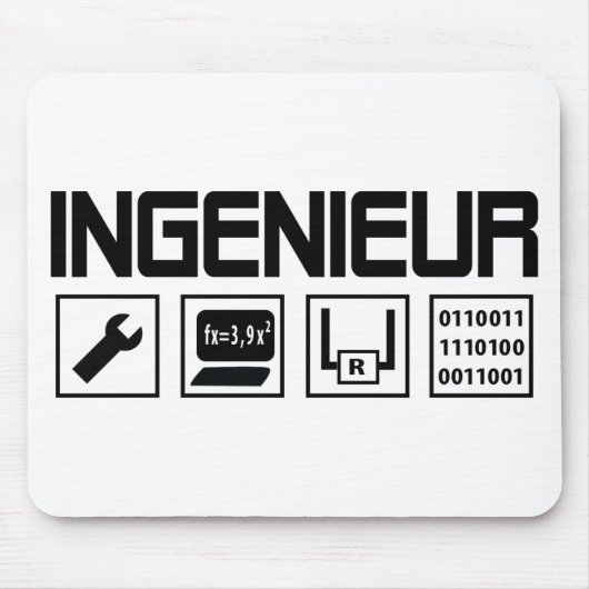 Tapis De Souris ingéneur avec icône d'outils (Devant)