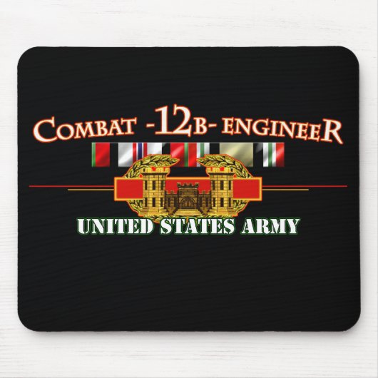 Tapis De Souris Ingénieur de combat 12B OEF OIF (Devant)