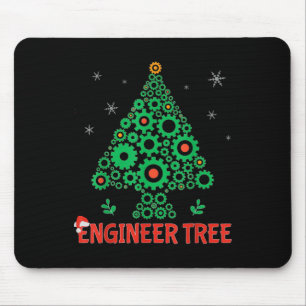 Tapis De Souris Ingénieur de Noël Génie mécanique de l'arbre