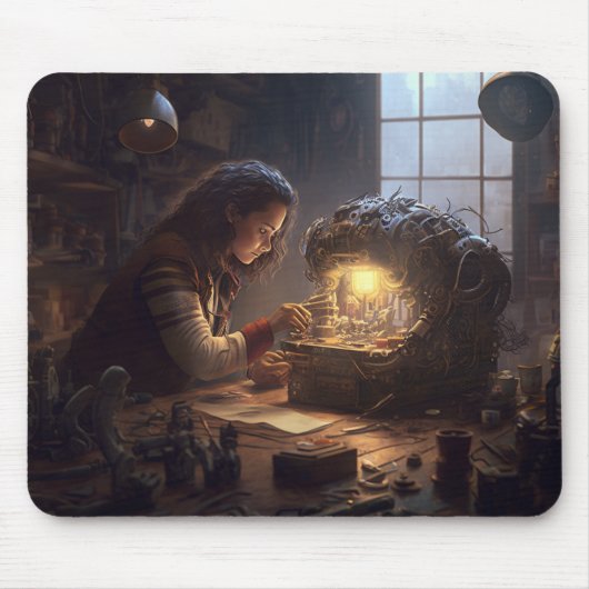 Tapis De Souris ingénieur steampunk (Devant)
